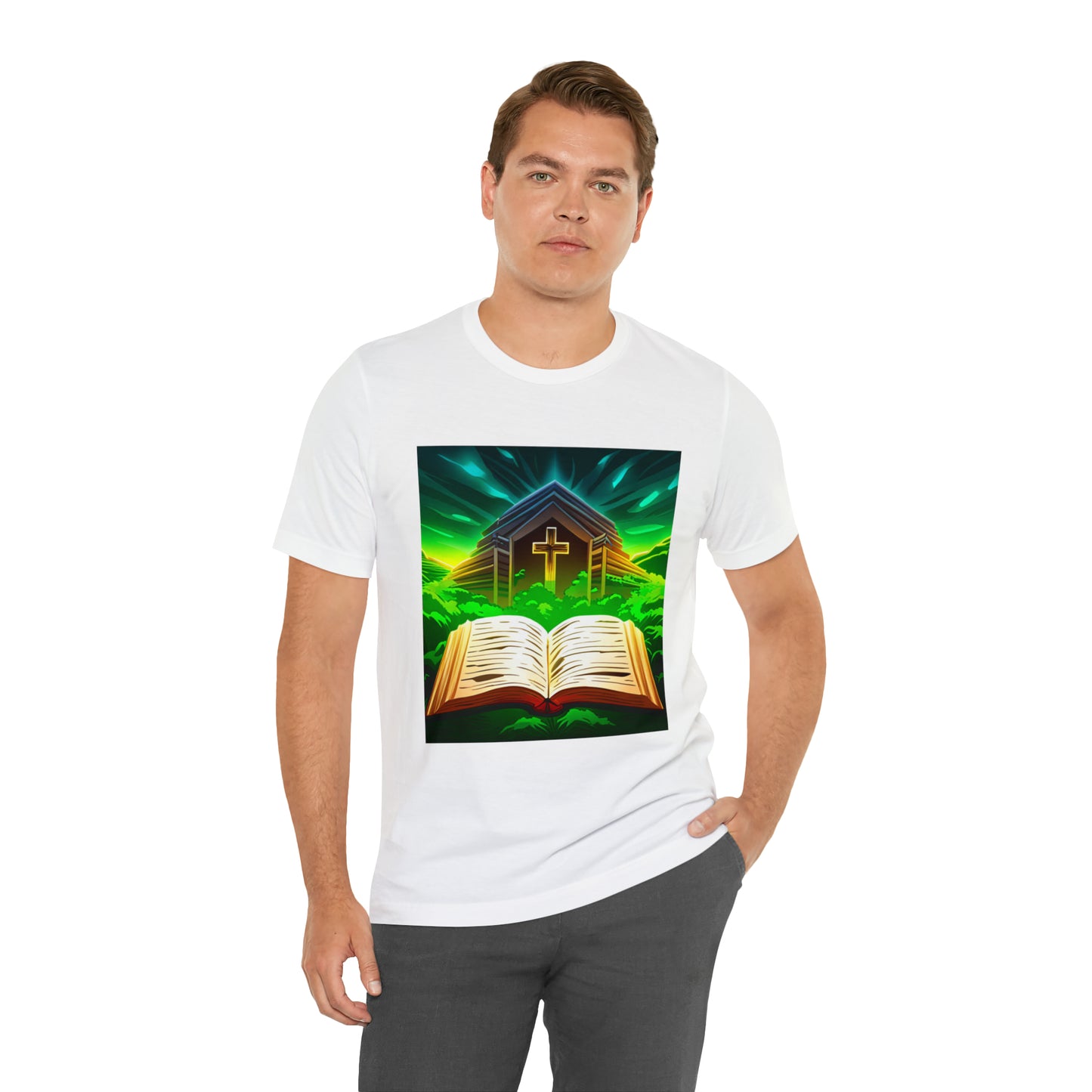 Faithfulz Reflections Bible and Cross T-shirt