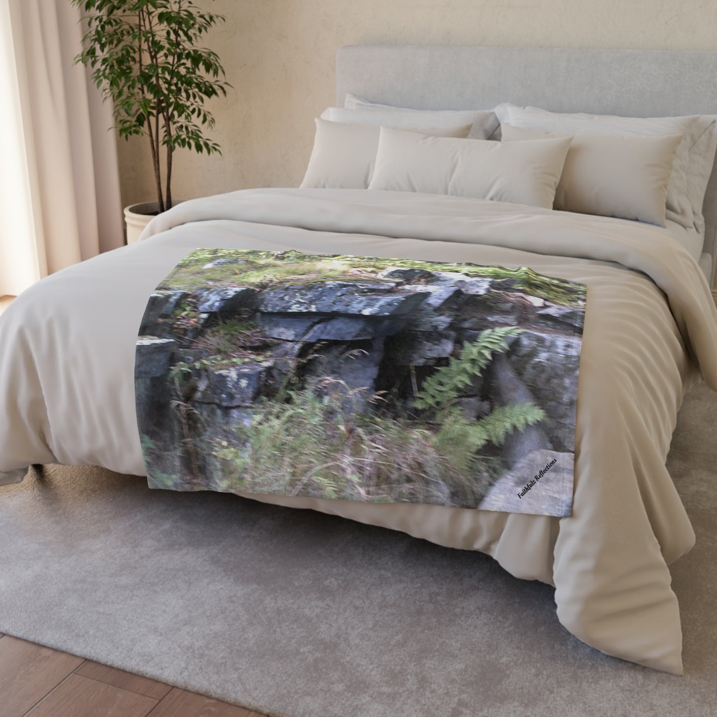 Canyon Falls Nature Scene Blanket