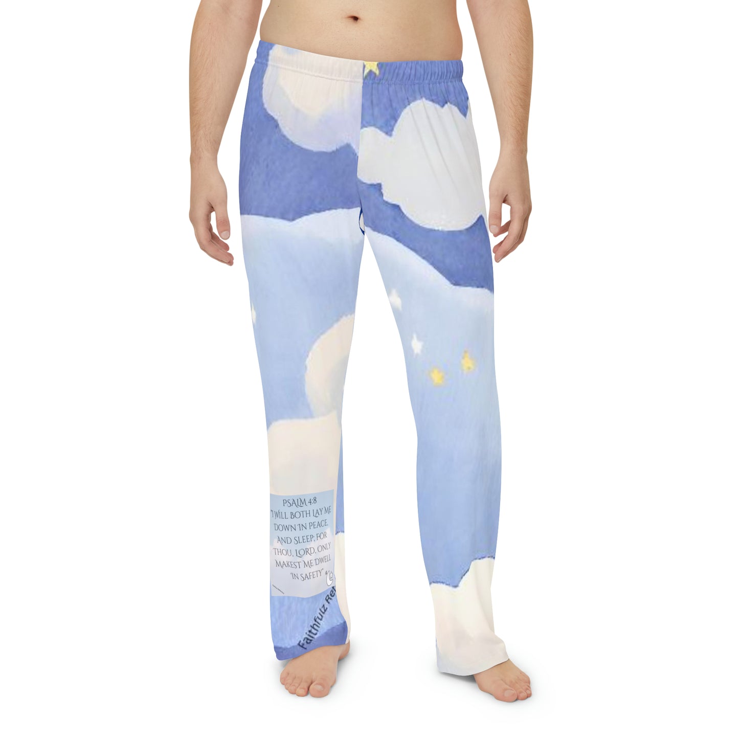 "Faithfulz Reflections" Psalm 4:8 Heavenly Slumber Men's Pajama Pants