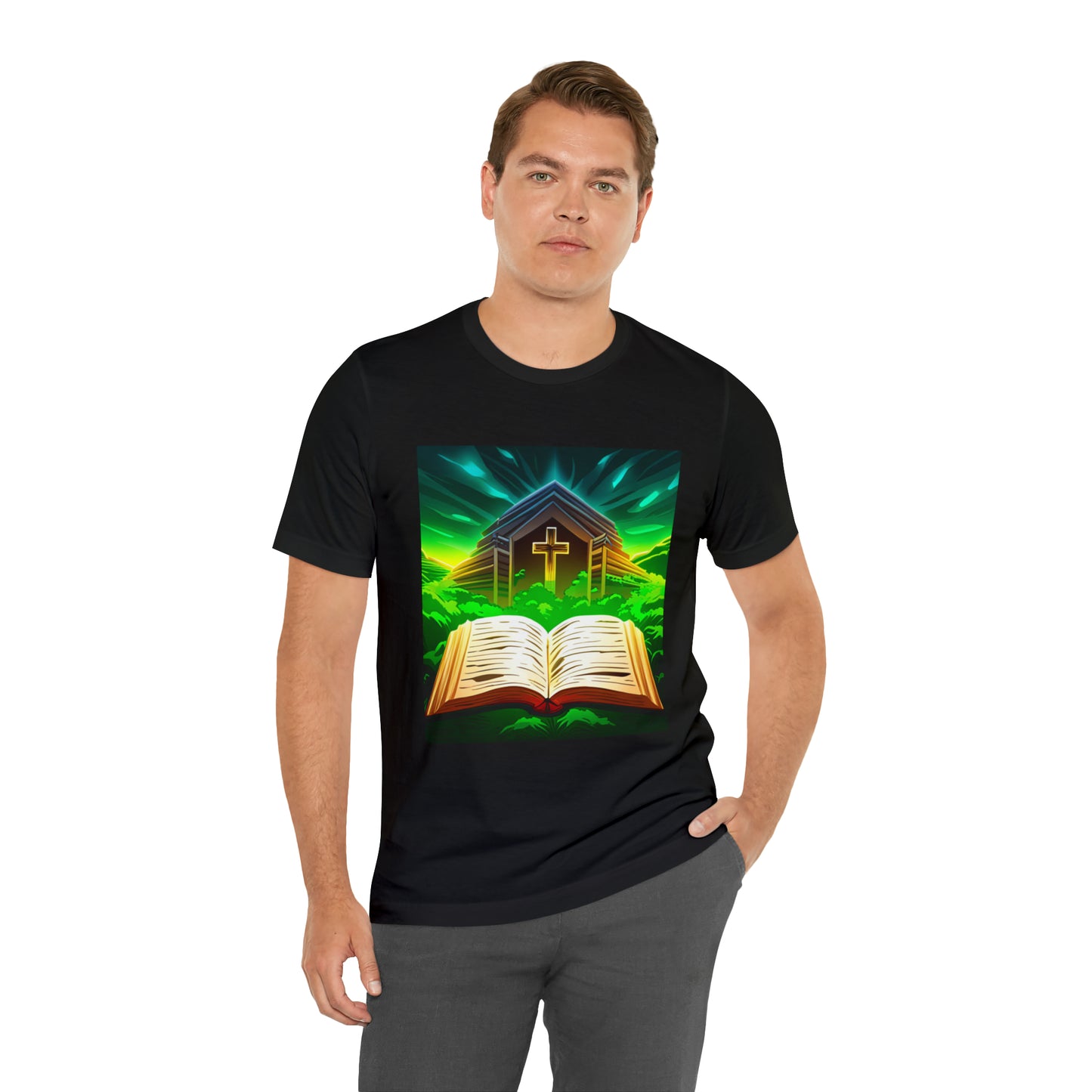 Faithfulz Reflections Bible and Cross T-shirt