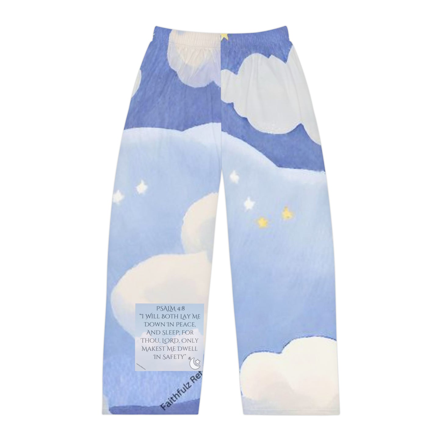 "Faithfulz Reflections" Psalm 4:8 Heavenly Slumber Men's Pajama Pants