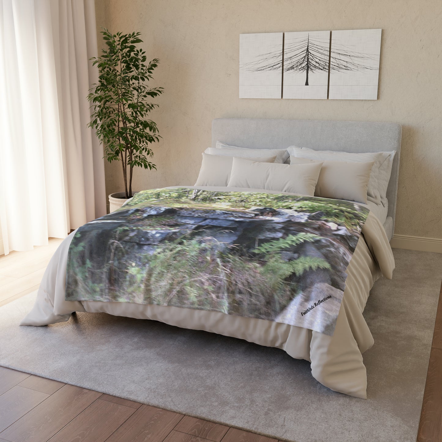 Canyon Falls Nature Scene Blanket