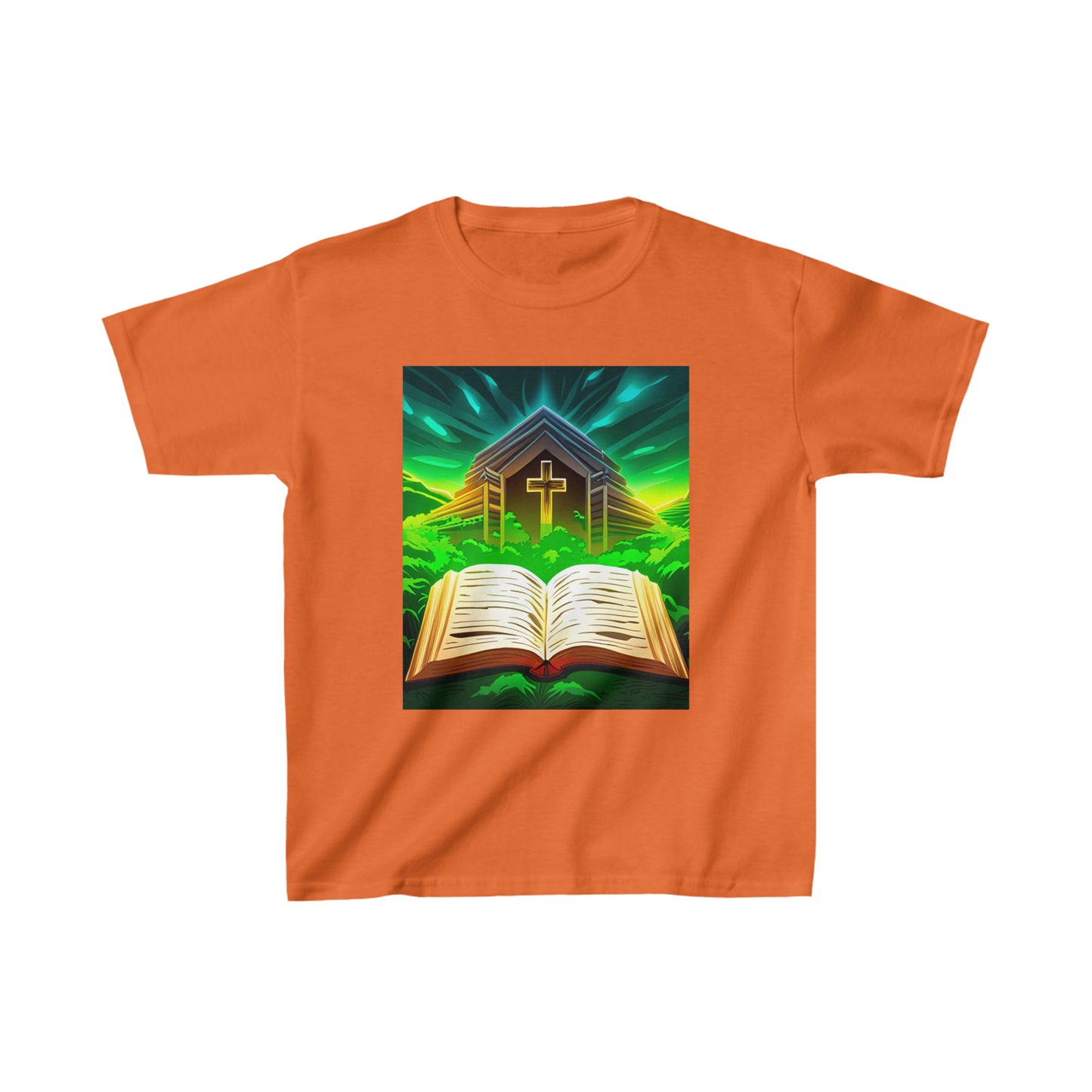 Faithfulz Reflections Bible and Cross Kids Heavy Tee