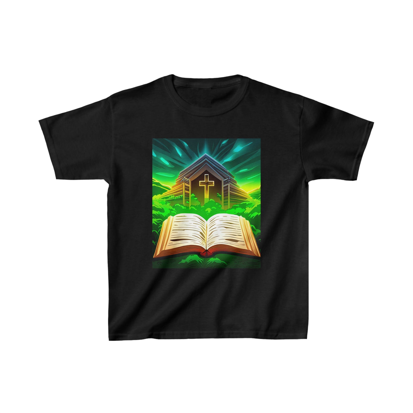 Faithfulz Reflections Bible and Cross Kids Heavy Tee