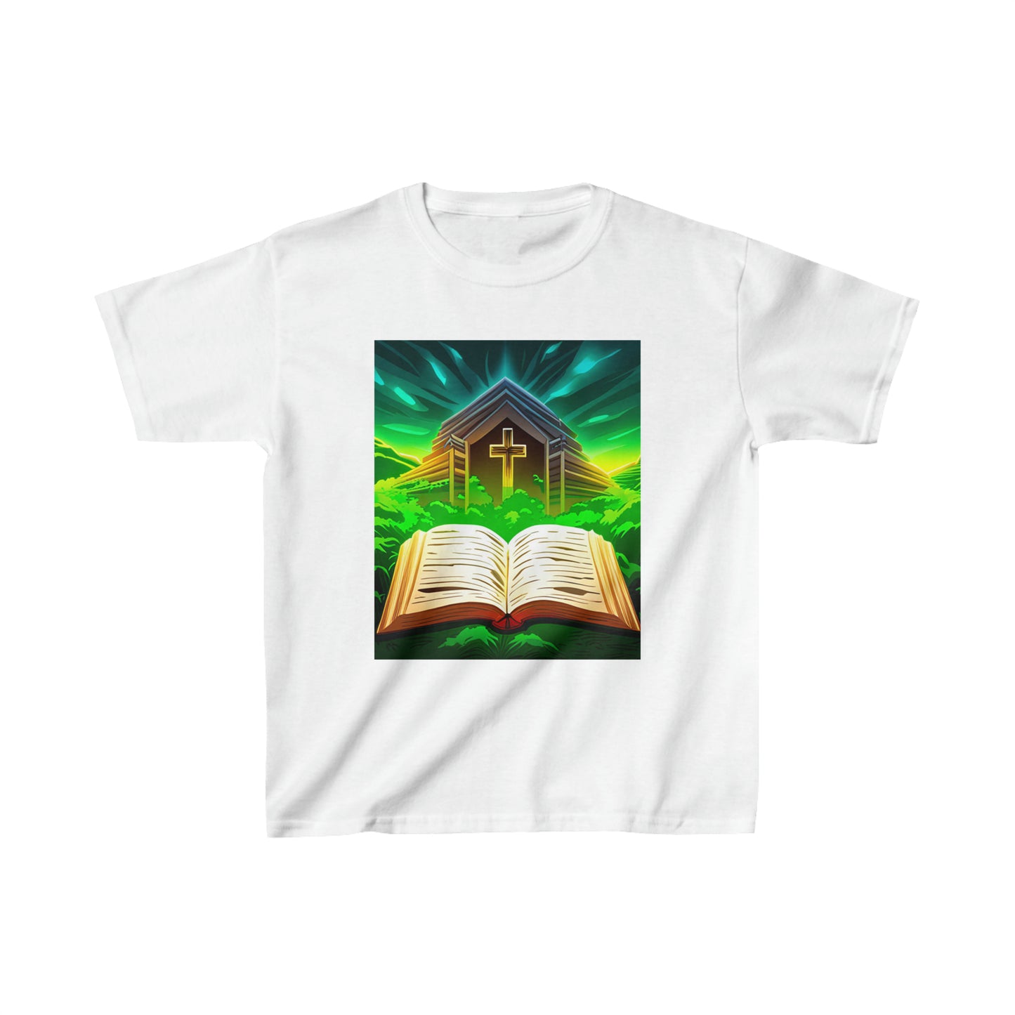 Faithfulz Reflections Bible and Cross Kids Heavy Tee