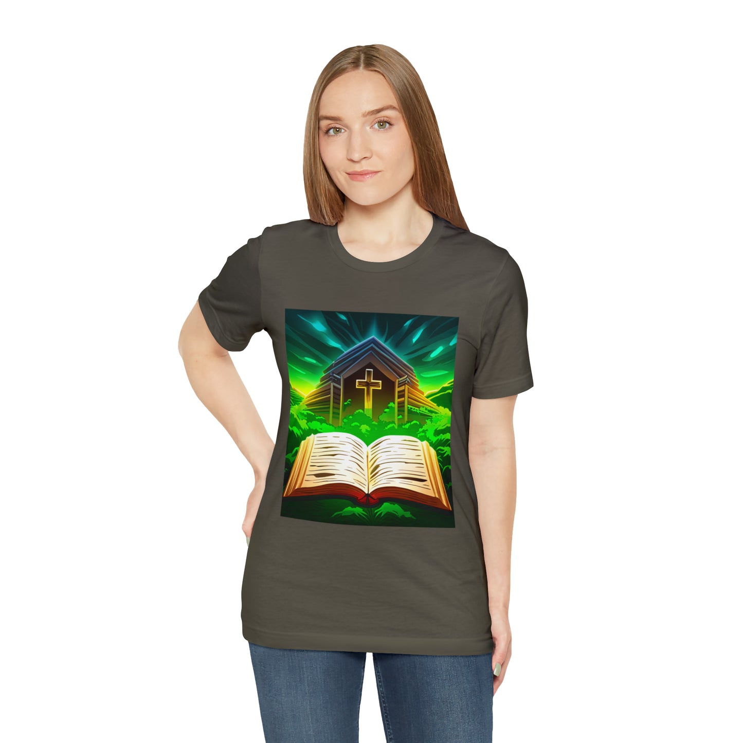 Faithfulz Reflections Bible and Cross T-shirt