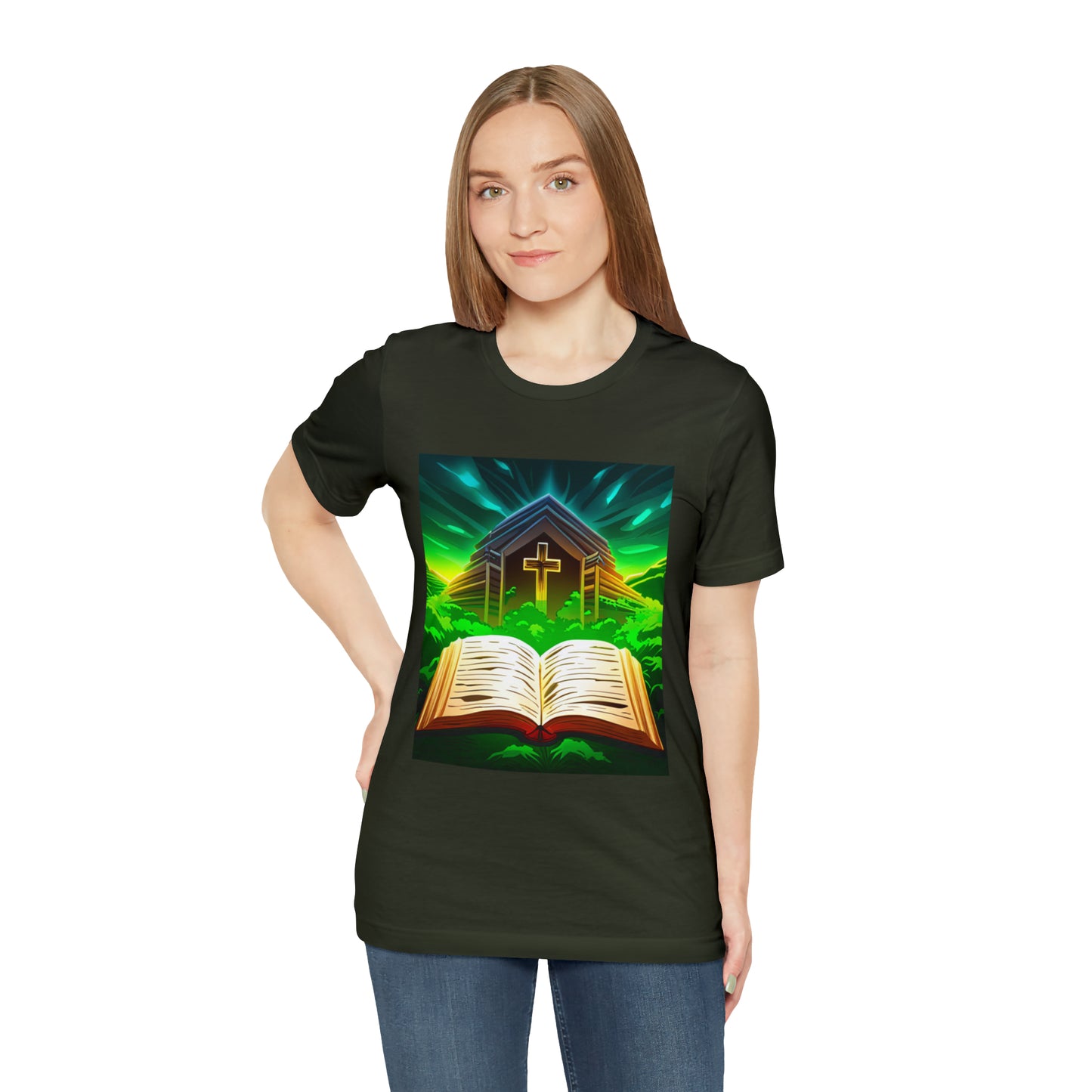 Faithfulz Reflections Bible and Cross T-shirt