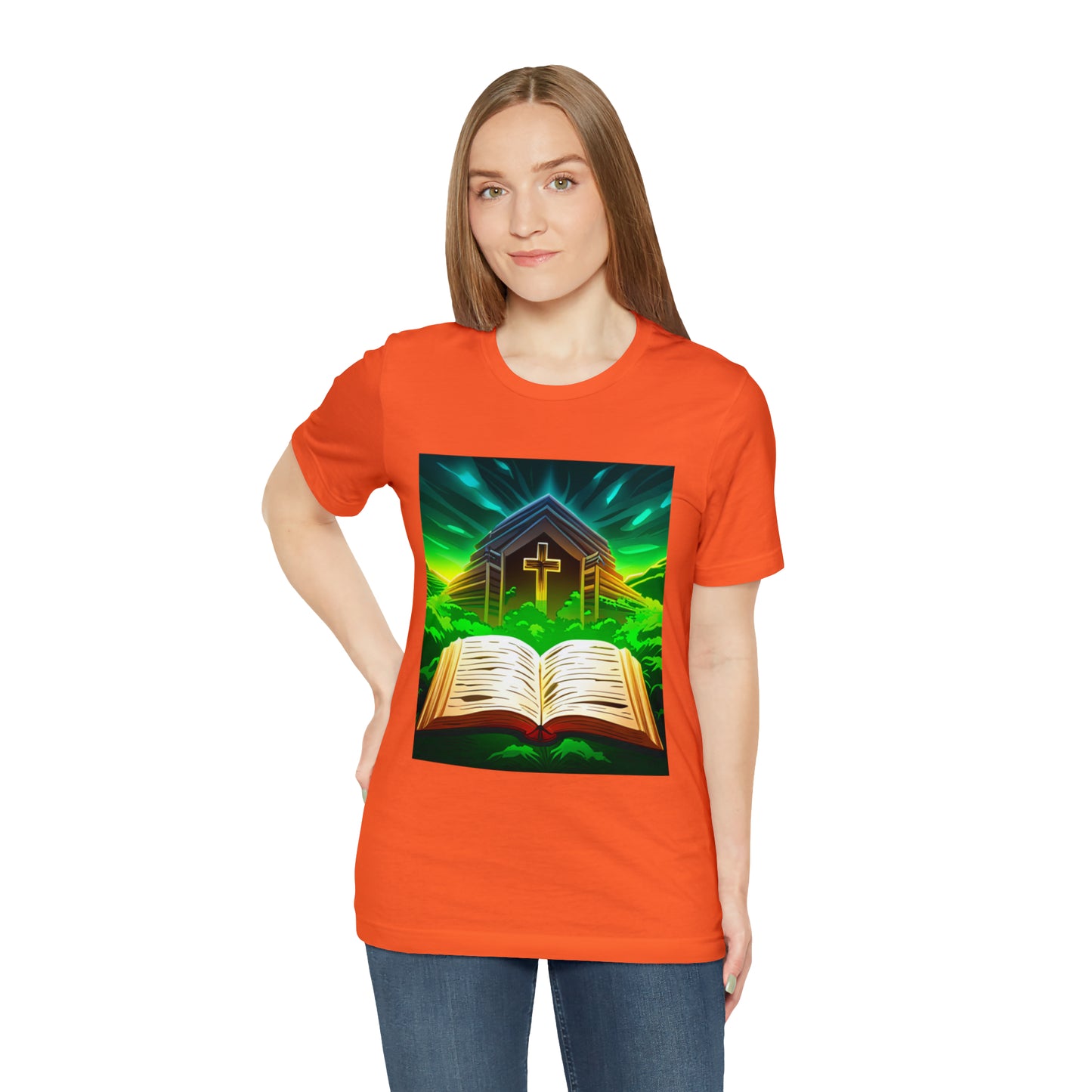 Faithfulz Reflections Bible and Cross T-shirt