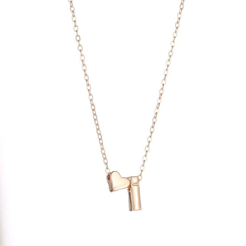 SUMENG Tiny Heart Dainty Initial Choker