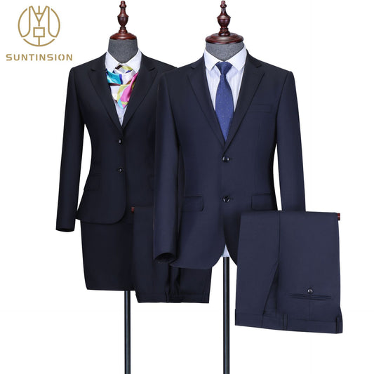 Suit Sets Men's & Women’s Wool Business Professional Set