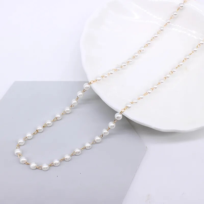 Women's Kpop Simulated-Pearl Choker Necklace. 2021 Collar For Girl